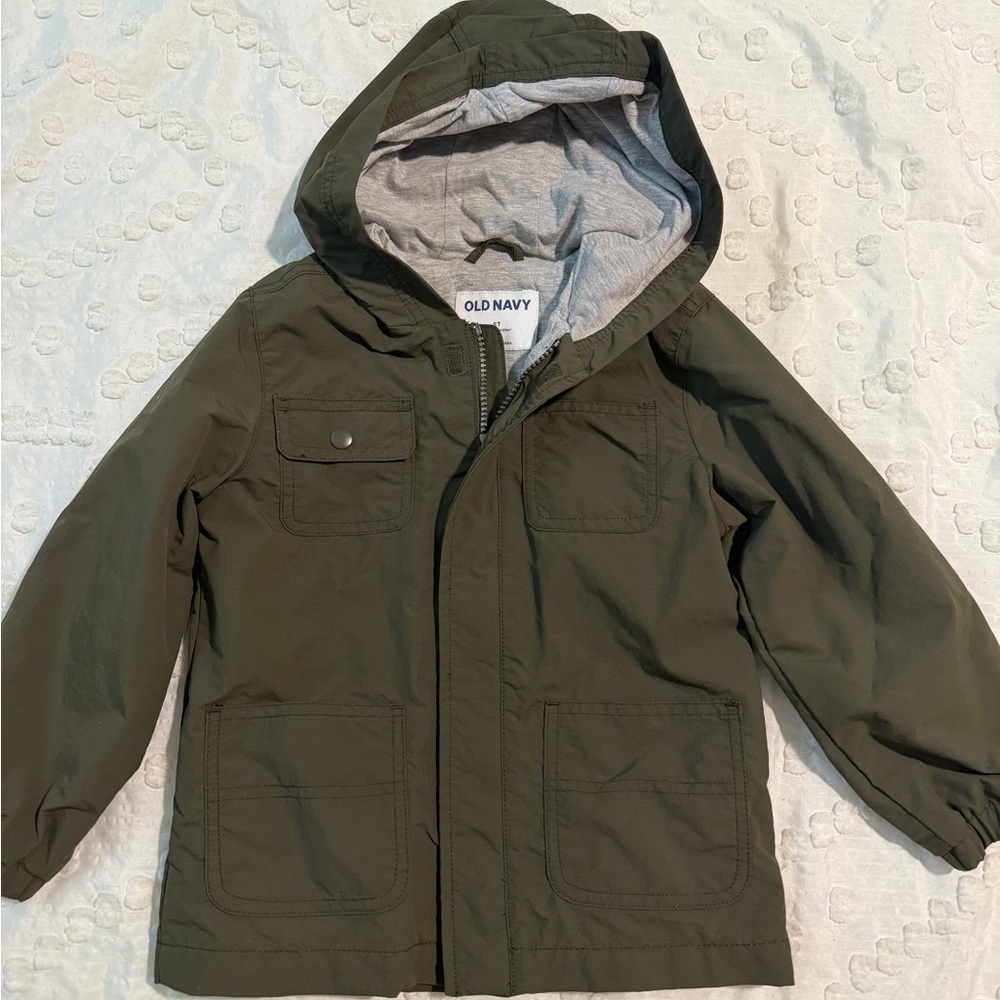 Old Navy Kids Hooded Raincoat - Olive